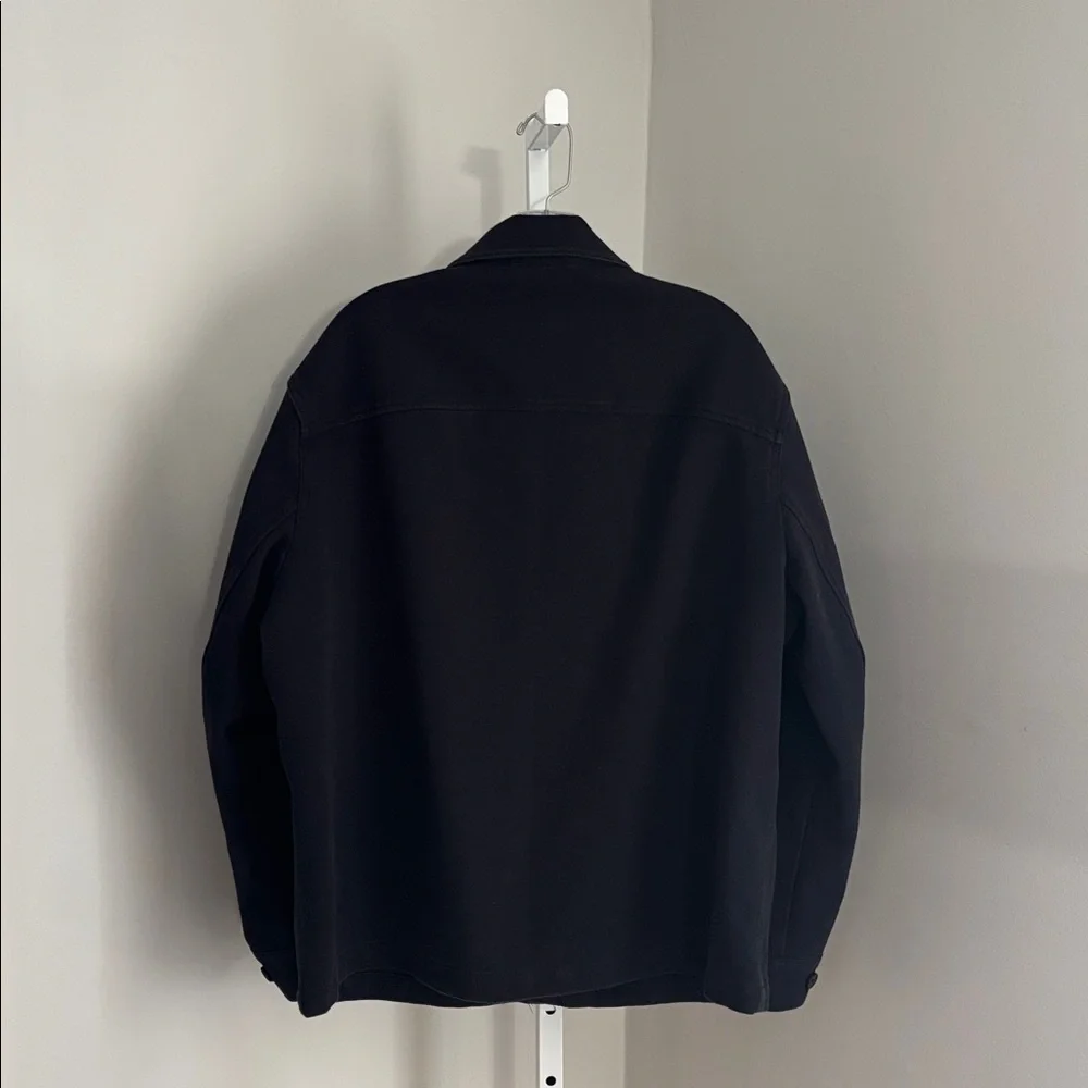 Zara Black Textured Overshirt Jacket Button Front Men’s Size XL - Picture 2 of 6